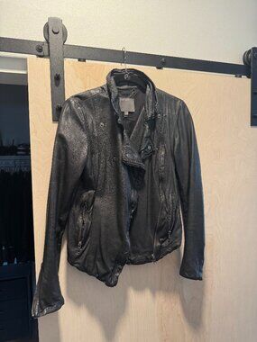 Muubaa Black Leather Jacket